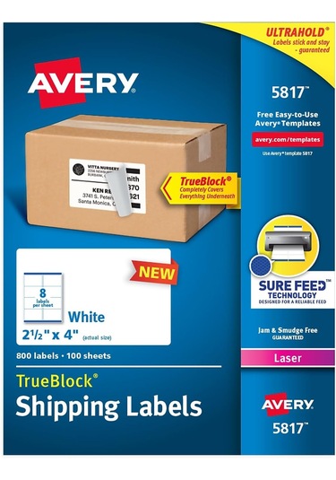 Avery Yazdırılabilir Boş Kargo Etiketleri, 6,35 Cm X 10,16 Cm, Be Diğer