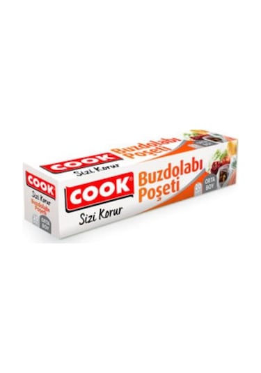 Cook Orta Boy Buzdolabı Poşeti 20'li 12 Paket 24 x 38 CM