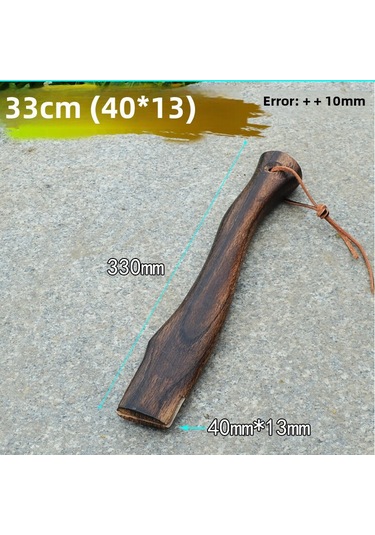 Yunboo 33 Cm Deri İpli Mini Bıçak Sapı - Kaliteli Yeşil Meşe, Dayanıklı Ve Konforlu Tutuş, Odun İşleri İçin Uygun