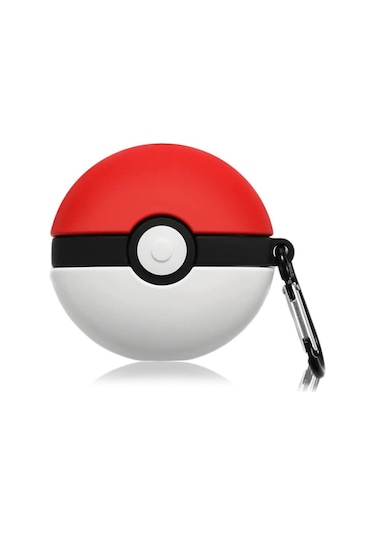 Microsonic AirPods Pro Kılıf Cartoon Figürlü Silikon Pokeball