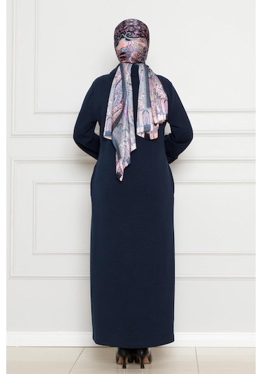 Cırt Cırtlı Oysho Elbise-lacivert-4484 Lacivert