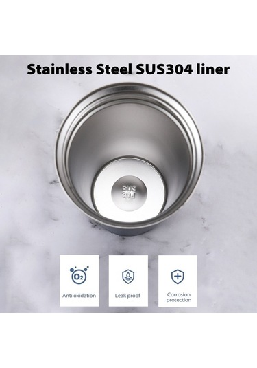 Ulzyvf 380ml Paslanmaz Çelik Termal Kahve Termosu - Sızdırmaz, Taşınabilir Seyahat Bardağı Mavi, Kahvaltılık İçin Uygun Mavi