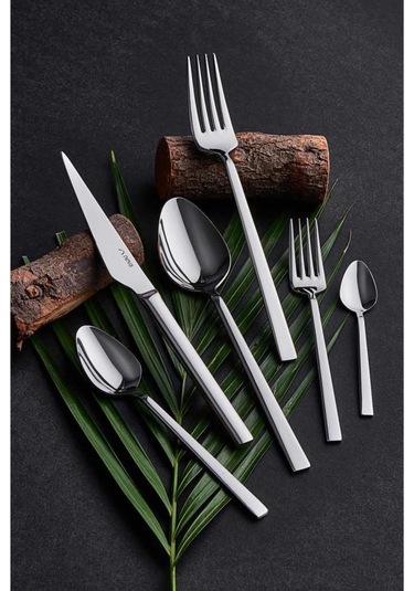 Neva Opal 72 Parça 12 Kişilik Çatal Kaşık Bıçak Seti N3147 Gümüş