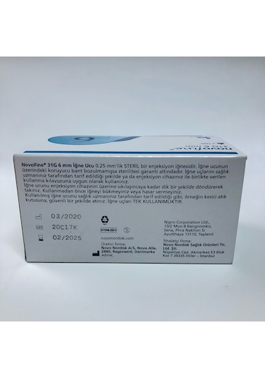 Novofine 6 MM x 31 G İnsülin İğne Ucu