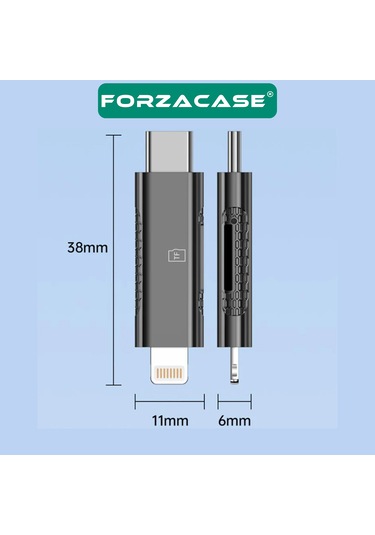 Forzacase 3in Lightning Type-c Tf Sd Kart Okuyucu Adaptör Reader - Fc1155