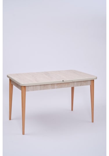 Göksu Traverten Boyalı Mdf Mutfak Masa Takımı 80x130