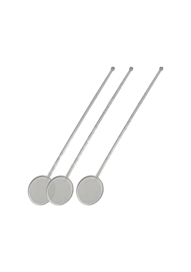 Plastik 100 Adet Kokteyl Karıştırıcı Şeffaf Yuvarlak Çubuk Kaşık