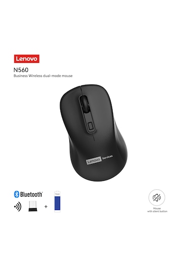 N560 Bluetooth + 2.4 Ghz Usb Alıcılı Kablosuz Dual Modlu Sessiz Mouse Siyah