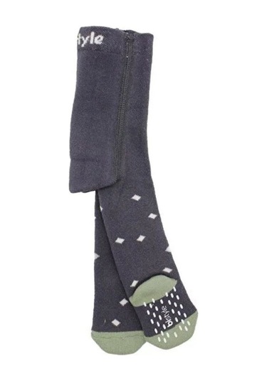 Bistyle Tekli Puanlı Kaymaz Havlu Külotlu Çorap 50502 Antrasit
