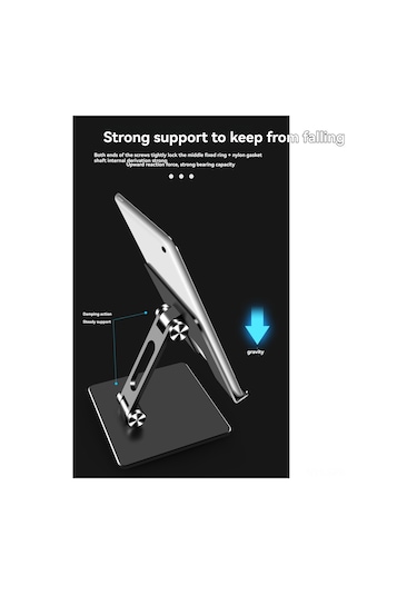 Maiyame Alüminyum Allüminyum Evrensel Telefon Ve Tablet Tutucu: Çok Açı Ayarlanabilir, Katlanabilir, Dürtüye Dayanıklı Masaüstü Tutucu - Gümüş