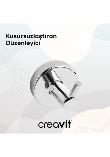Creavit DR27014 Drop 2'li Bornozluk Krom