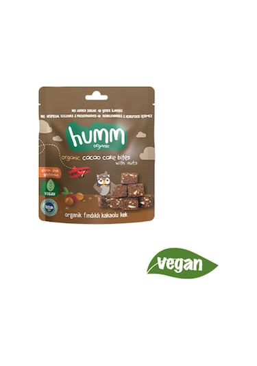 Humm Organik Glutensiz Vegan Kakaolu ve Fındıklı Kek 30 G