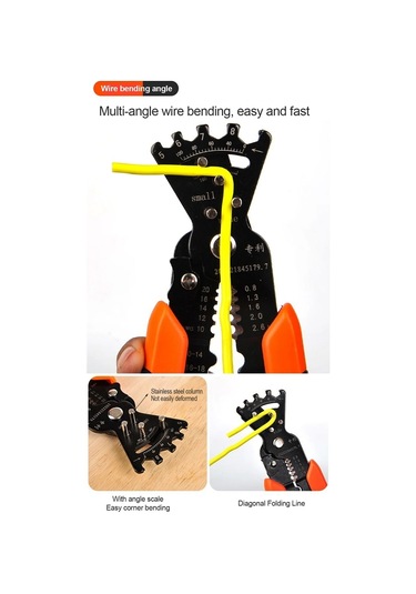 Çok Fonksiyonlu Patentli Bükme Hattı Sıkma Teli Soyma Kelepçesi Elektro-kelepçe