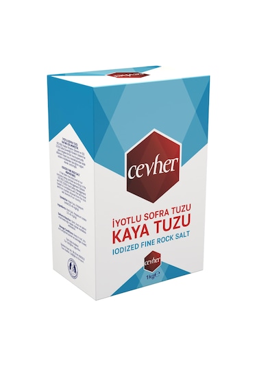 Cevher İyotlu İnce Kaya Tuzu 1 Kg
