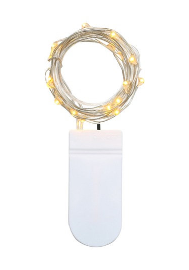 Qingmipy "2 Metre Esnek Bakır Tel Led Işık Şeridi - Ip65 Suya Dayanıklı, Pilli Dekoratif Aydınlatma" Sarı