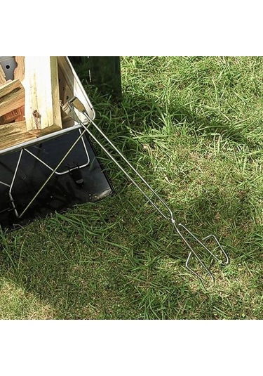 Kömür Maşası Emek Tasarrufu Kolay Kullanım Paslanmaz Çelik Uzatma Kolu Dış Mekan İçin Taşınabilir Yangın Klipsi Gümüş