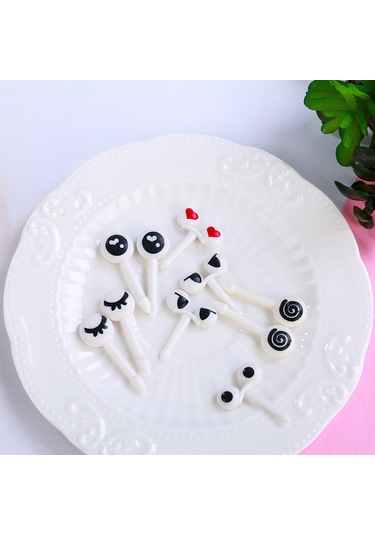 Ranyeek Ev Kullanıma Uygun Plastik Zürafa Figürlü Çocuk Meyve Çatalı - Pratik, Dayanıklı Ve Paketli Tatlı Çatalı Mavi