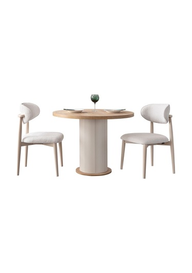 Montana Yemek Masası Takımı 2 Kişilik Takım Bej