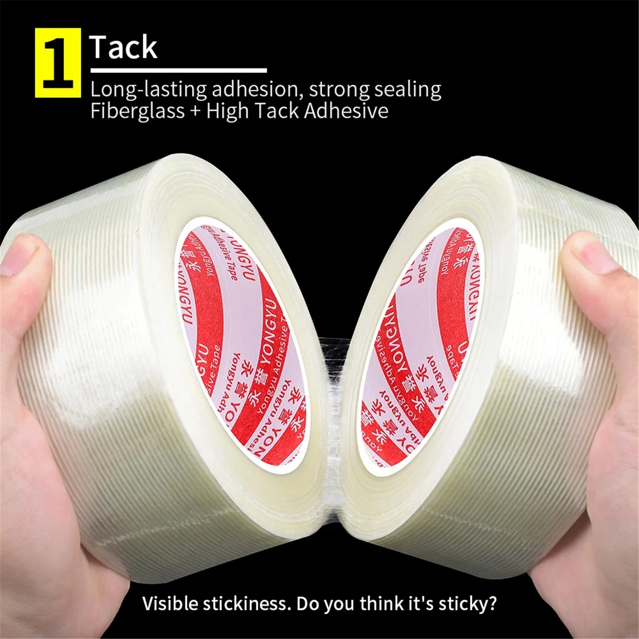 Yifomall Güçlü Paketleme İçin Zırhlı Şeritli Fiber Bandı - 50mm X 50m, Sıcak Dayanıklı, Kırılmaya Dirençli Taşıma Ve Depolama Bandı