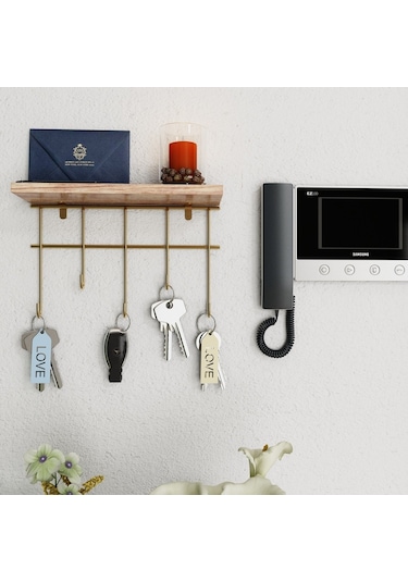 Bino Bino Demonte Dekoratif Askı Askılık Organizer Masif Raf