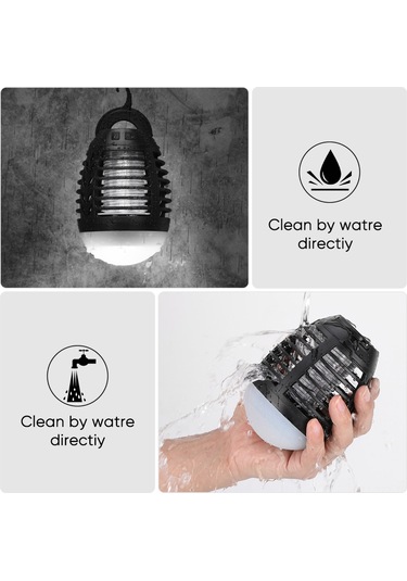 Yaozixa Led Mor Işıklı İki Fonksiyonlu Entegre Kovucu, Dış Mekan Mobilyaları İçin Kirsiz, Etkili Ensek Kontrolü Diğer