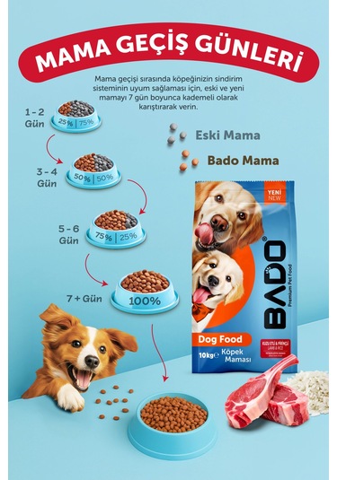 Bado Yetişkin Köpek Maması Kuzu Etli Pirinçli 10 Kg