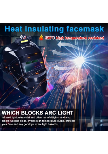 Hallow Geevorks  Otomatik Karartma Kaynak Yüz Maskesi Büyük E24711