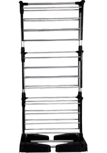 3 Katlı Berber Havlu Askısı Siyah