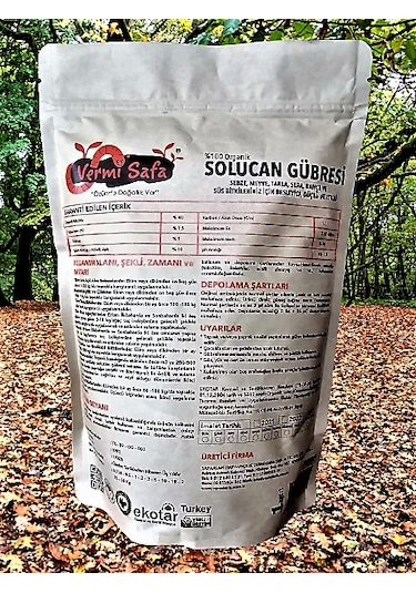Vermisafa %100 Doğal Organik Katı Solucan Gübresi 1KG