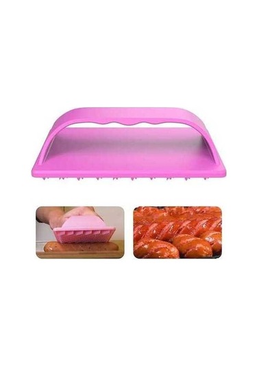 Ulzyvf Plastik Sosis Dilimleyici Kesici - Pembe Barbekü/kamp Pratik Pembe