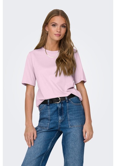 Only Bayan T Shirt 15270390 Açık Pembe Açık Pembe