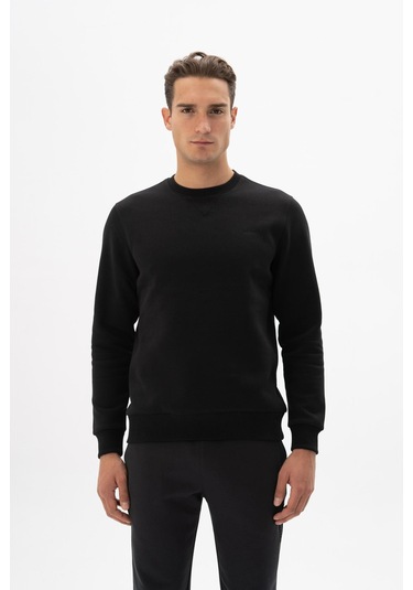 AR-MA Arma Erkek Regular Fit Bisiklet Yaka Sweatshirt K24124909601 Siyah