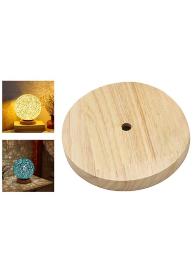 Suntek Ahşap Lambası Tabanı Standı Dayanıklı Süsleme C Çok Renkli