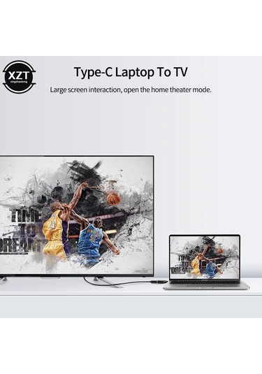 Cr23 M-ac-book Thunderbolt Uyumlu Type-c 3.1'den Displayport Dp 1.4 8k 60hz Çevirici Adaptör