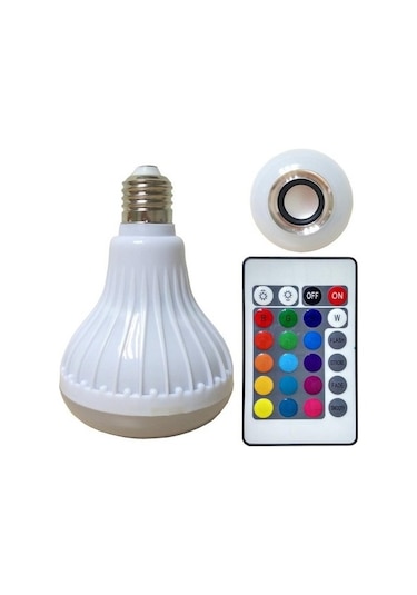 Kingboss 12 Renkli Kumandalı Bluetooth Hoparlör Akıllı Led Ampul