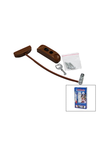 Kahverengi Halatlı Anahtarlı Emnyet Kilit 5224 Çok Renkli