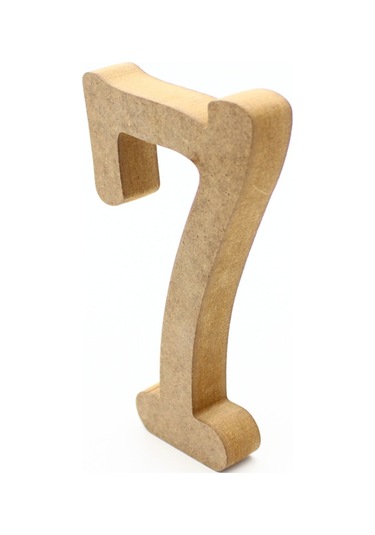 Na Neşeli Ahşap 15 Cm 18mm Dik Durabilen 7 Rakamı.ahşap Sayı Söz Nişan Doğum Günü Tabela Duvar Yazısı Duvar Süsü Model 15cm18mm7rakamı