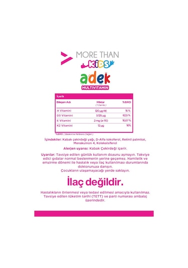 More Than Adek Kids Multivitamin Damla 30 ML
