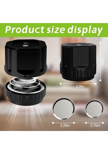 Novahub Güçlü Vakumlu Mason Kavanoz Kapatıcı - Otomatik, Şarj Edilebilir, Basit Kullanım Siyah Siyah