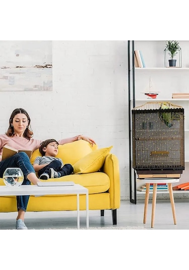 Yifomall Kuş Kafesi İçin Toz, Tüy Ve Sinek Önleyici Su Geçirmez Örtü