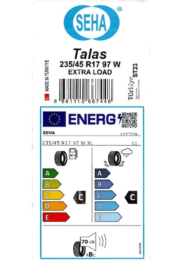 Seha 235/45 R17 97W XL  ST23 Talas Yaz Lastiği 2024