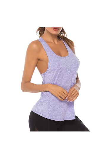 Gajeena Kadın Spor Atleti - U Yaka, Rahat Ve Nefes Alabilir, Yoga Ve Antrenman İçin Hızlı Kuruyan Mor
