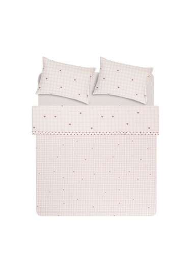 Puffy Eftelya Çift Kişilik Polycotton Nevresim Takımı - Bej Bej