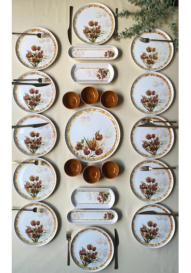 Vintage Model 12 Kişilik 23 Parça Kahvaltı Takımı Vintage