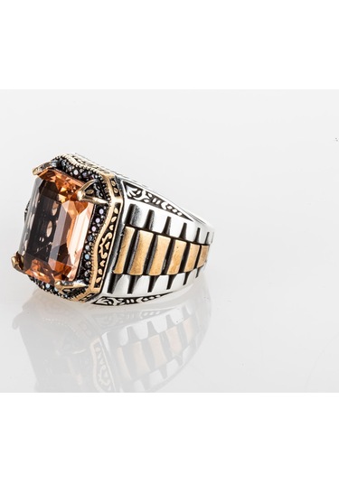 Gümüş Saat Kordon Model Sultanit Zultanite Taşlı Erkek Yüzük