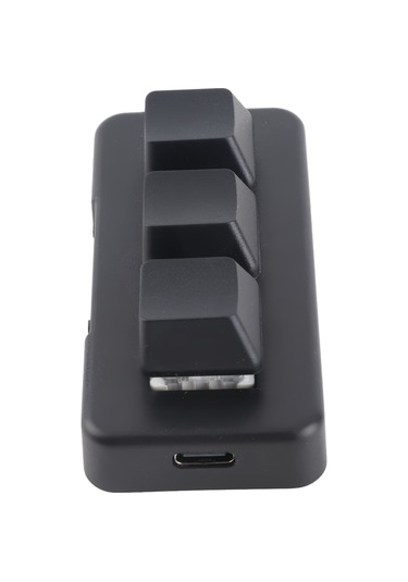 Tenfowee Rgb Işıklı 3 Tuşlu Programlanabilir Makro Klavye, Usb Plug & Play, Abs Malzeme, Oyuncu Ve Dıy İçin Mini Mekanik Klavye Siyah