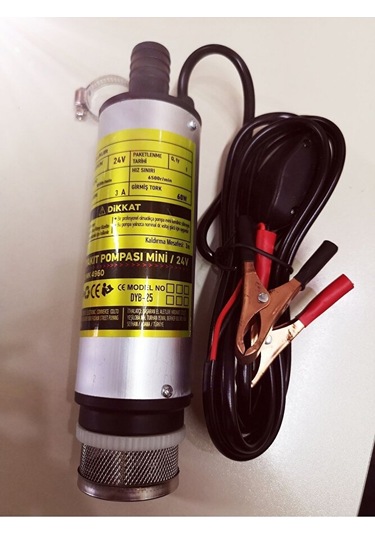 24 Volt Mini Küçük Mazot Aktarma Pompası Sıvı Transfer Pompası Da