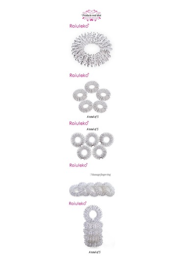 Batmayan İğneli Reiki Sujok Yüzüğü Masaj Stres Esnek Yaylı Akupunktur Yüzük Gümüş Renk Gümüş