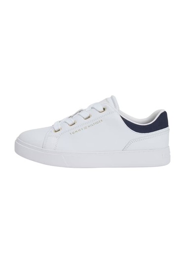 Kadın Altın Rengi Detaylı Cupsole Tabanlı Sneaker - Beyaz/lacivert White / Space Blue