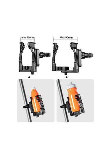 Bisiklet Su Şişesi Tutucu Dönebilir Motosiklet Içecek Yb24981-2 Siyah Siyah